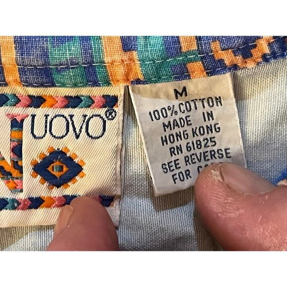 Vintage Country Nuovo Button Down Shirt. Tribal/Aztec/Western. Button. Medium - Picture 4 of 9